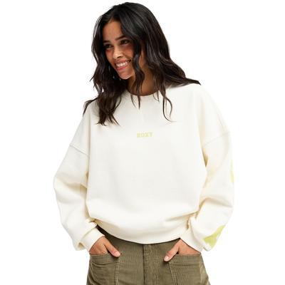 Sweatshirt ROXY "Frostbeam", Damen, Gr. S, weiß (coconut milk), Obermaterial: 85% Baumwolle, 15% Polyester., Sweatshirts Sweatshirt