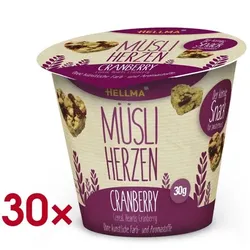 Hellma 30er-Pack Müsli-Herzen »Cranberry« 30 g rot