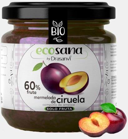 ECOSANA COMPOTA EXTRA AMEIXA SEM ACUCAR BIO 255gr