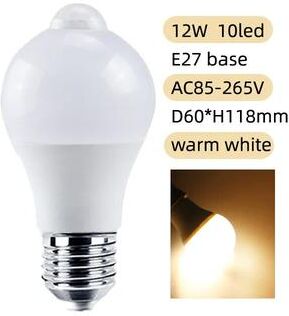 Multisell Products Hub Smart Bulb With Motion Sensor Energy Efficient, Auto On Off LED Lamp For Home Lighting warm White