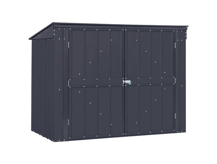 Mülltonnenbox 174x131x101 cm absperrbar, Pultdach