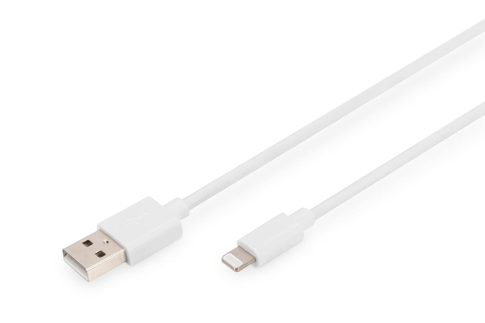 Digitus Lightning auf USB A Daten-/Ladekabel, MFI zertifiziert DB-600106-020-W