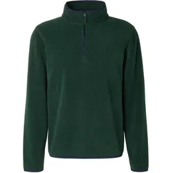 Tchibo - Fleece-Troyer - Herren - Gr. M - dunkelgrün/gestreift