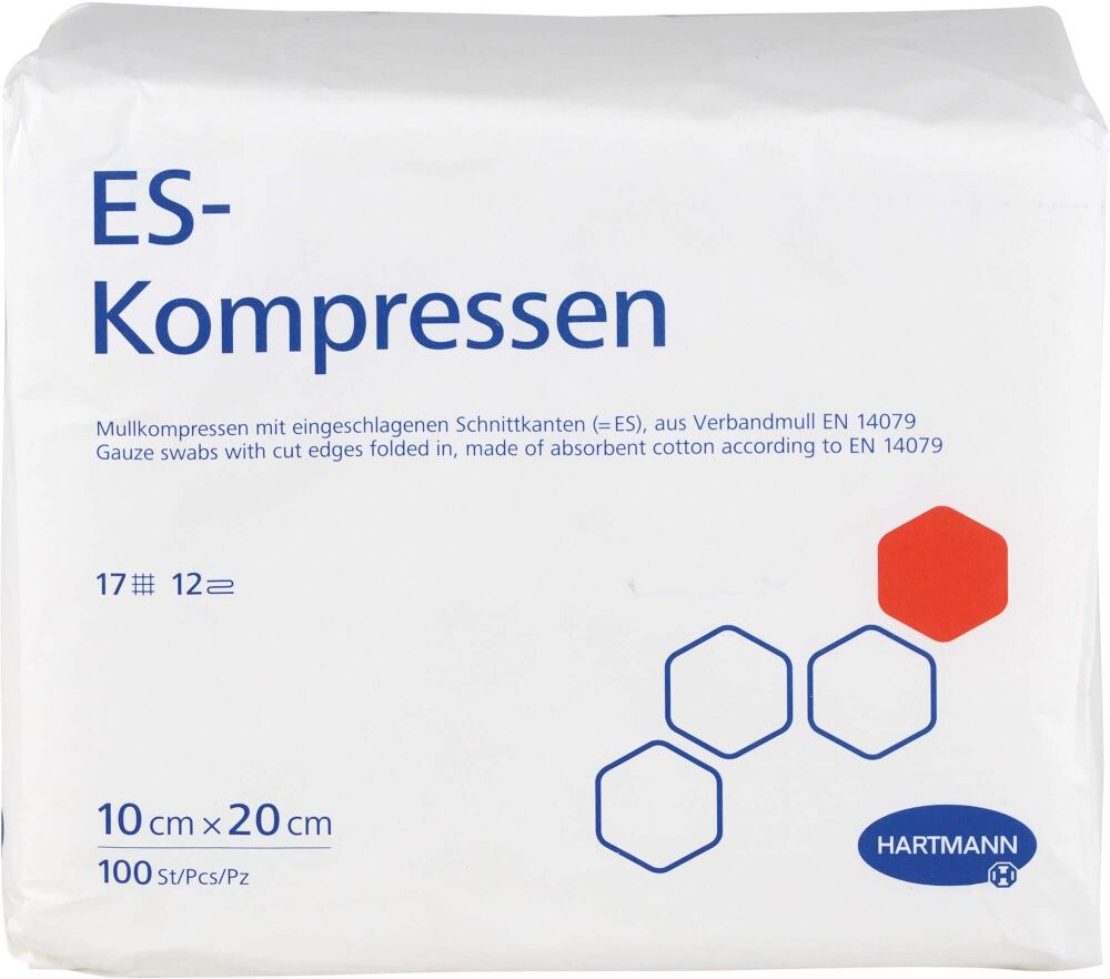 Es-kompressen unsteril 10x20 cm 12fach