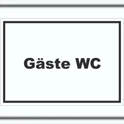 HB-Druck Gäste WC Aufkleber mit Text Toilette waagerecht A0 (841x1189mm)