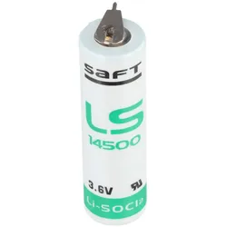 SAFT LS14500CNA Lithium Batterie mit 2er Print Kontakten
