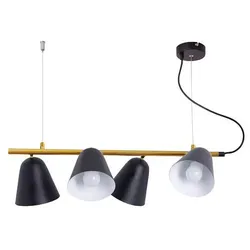 Näve 4er-Pendelleuchte Triton l: 61cm schwarz