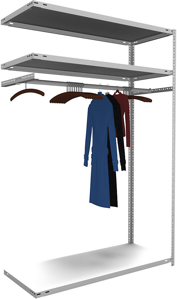 Garderoben-Regal-Schraubsystem, HxBxT 2000 x 1300 x 600 mm, Anbauregal hofe
