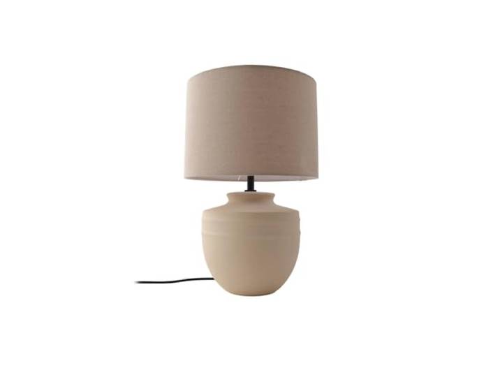 Lindby Lampe à poser Thalassia en Beige Céramique e. a. pour Couloir (1 lampe\,à E27)\,
