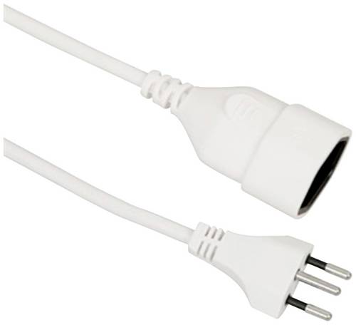 Value Strom Anschlusskabel [1x T12 Stecker - 1x T13 Steckdose] 3 m Weiß