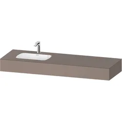 Duravit Collection One Einbauwaschtisch mit Konsole, 1600x550x170mm, Becken links, QA4693043430000, Farbe: Basalt Matt