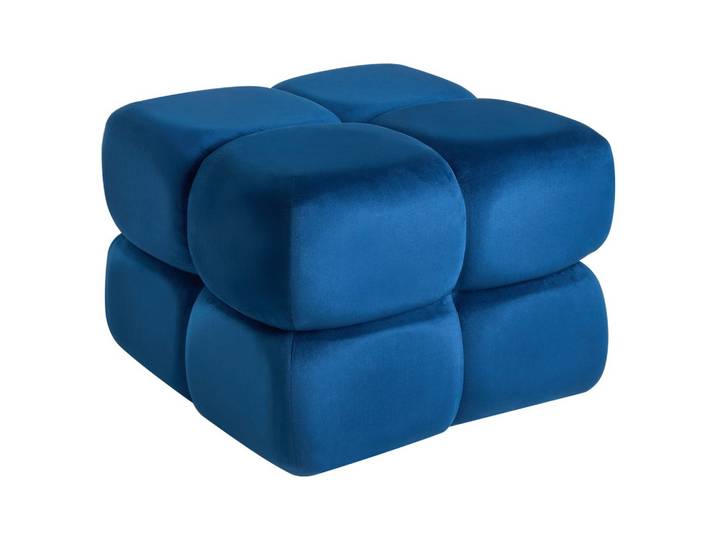 POUF Samtstoff Marineblau Caliente