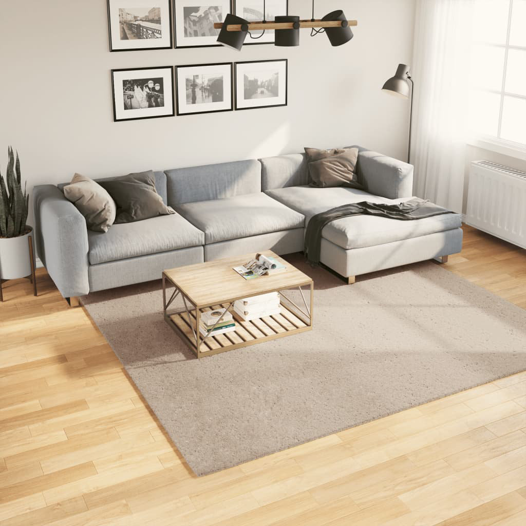 17 Stories Rug "HUARTE" Short Pile Soft and Washable Sand Sand Square 240cm