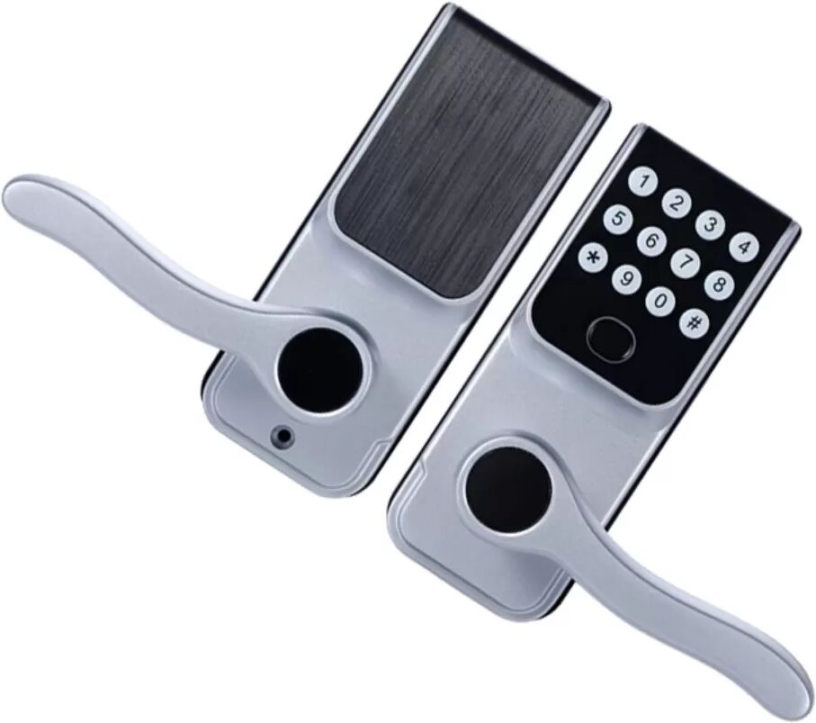 INF RF-S826 Fingerabdruck Smartlock mit Einzelriegel - Silber Aluminiumlegierung, Fingerabdruck+PIN+RF-Karte+kompatibel mit
