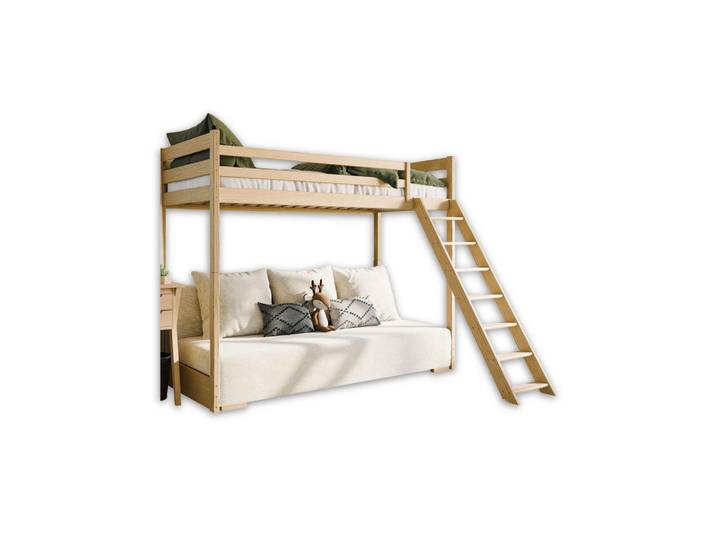 Deine Möbel 24 Etagenbett Sidney 90x200 in Kiefer / Creme, Kieferfarben, Creme, Holz, 90x200 cm, Babymöbel & Kindermöbel, Kinderzimmer & Jugendzimmer, Stockbetten