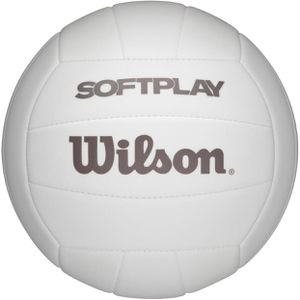 WILSON Volleyball Soft Play, Freizeit- & Trainingsball, weiß, 280 Gramm, Größe 5