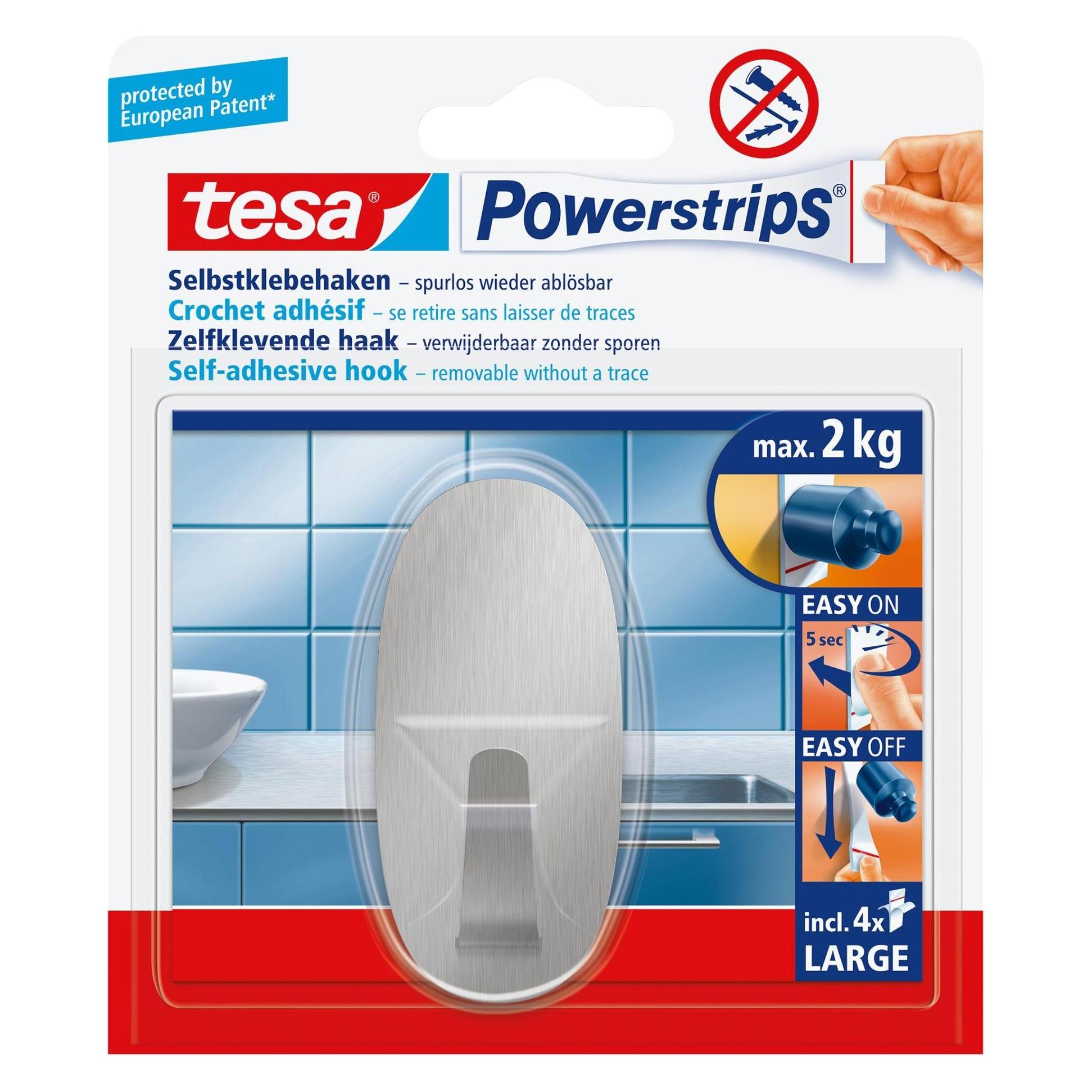 tesa Powerstrips Haken LARGE Metall (58261-00000-20)