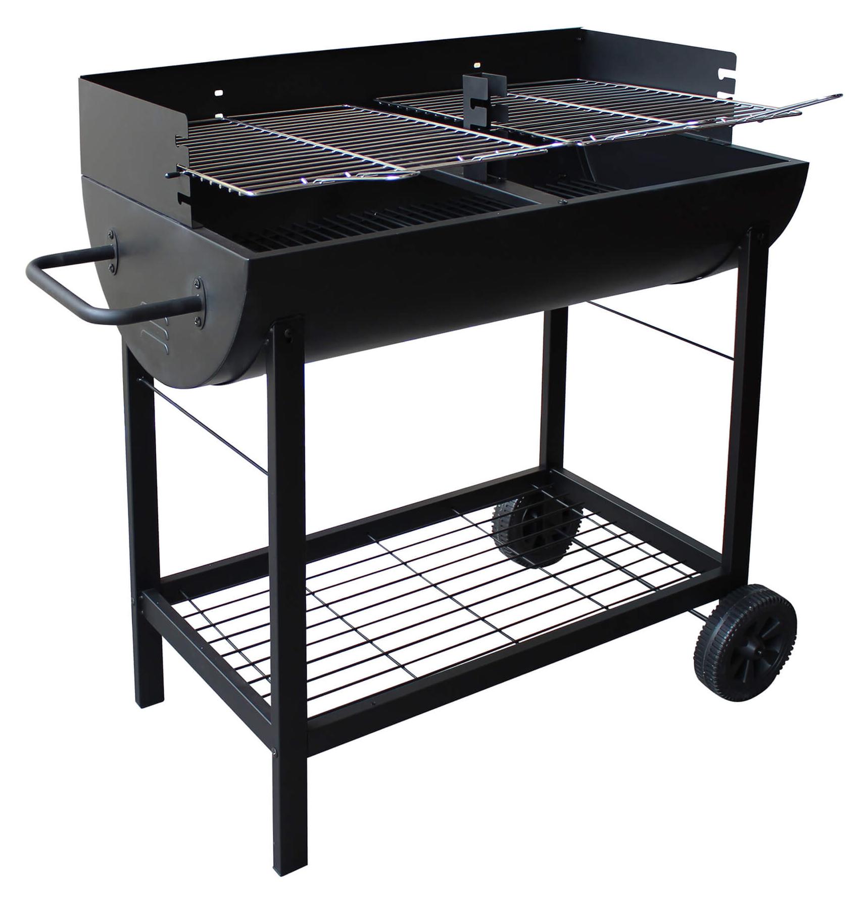 Holzkohlegrill mit Rädern und 2 verstellbaren Grillrosten Wisconsin