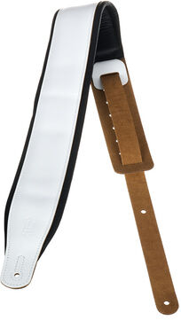 Levys "Amped Leather 3" WH/BK" Weiß