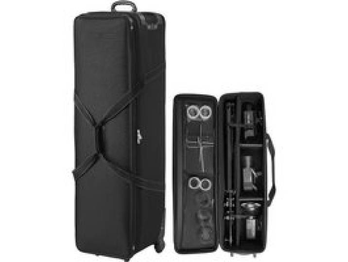 VEVOR Valise à roulettes pour équipement de studio, 131x36,5x38 cm, sac transport pour appareil photo, avec roulettes, sangles, compartiment rembourré, poignée, pour pied éclairage, trépied, télescope