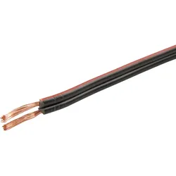 HERTH&BUSS Elektroleitung für Lautsprecher, XYFAZ schwarz/rot - 51275028005 - schwarz/rot