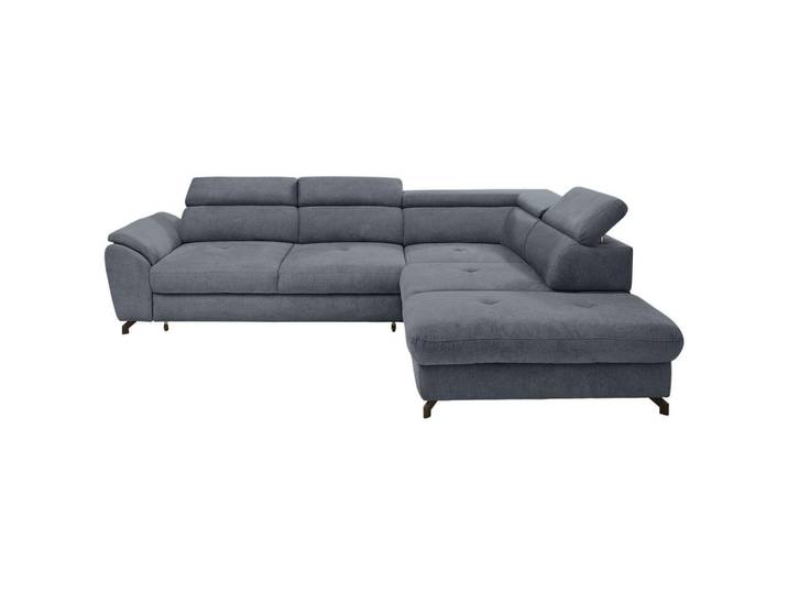 Stylife Ecksofa, Graphitfarben, Metall, Ottomane rechts, L-Form, 277x237 cm, Fussart wählbar, Stoffauswahl, seitenverkehrt erhältlich, Hocker erhältlich, Rücken echt, Wohnzimmer, Sofas & Couches, Wohnlandschaften, Ecksofas