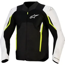 Alpinestars AST V3 Air, Textiljacke - Schwarz/Silber/Neon-Gelb - XL
