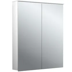 Lichtspiegelschrank flat II Lichtsegel, Aufputz, mit Waschtischbeleuchtung, 2 Tür, 600mm
