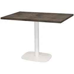 RestooTab - Tisch Round weiß 120x70cm Dekor metallisierter Schiefer