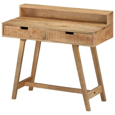 Helloshop26 - Schreibtisch Arbeitsplatz Computertisch Schreibtisch 100 x 45 x 90 cm massives unbehandeltes Mangoholz braun 02_0023366