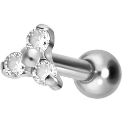 Titan Ohrpiercing KRISTALLBLUME