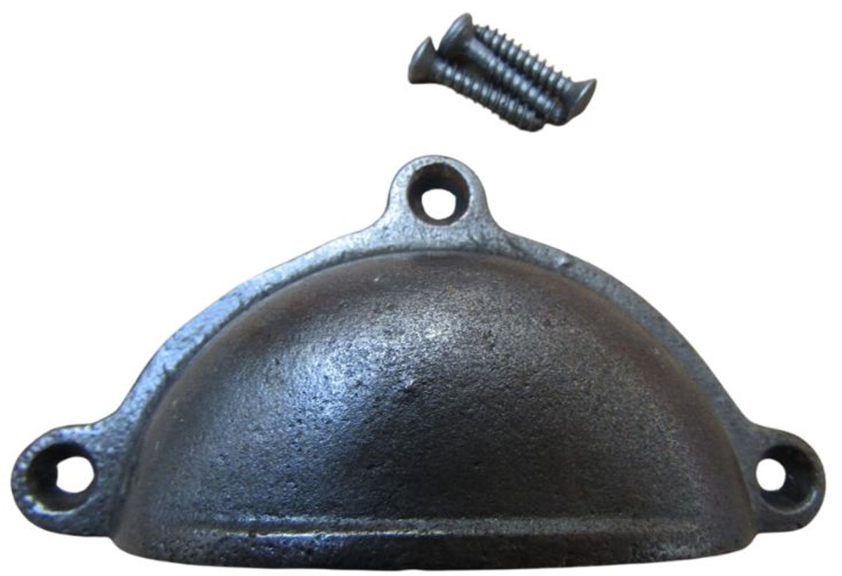 Ironmongery World Royal Cup Pull Handle Antique Iron