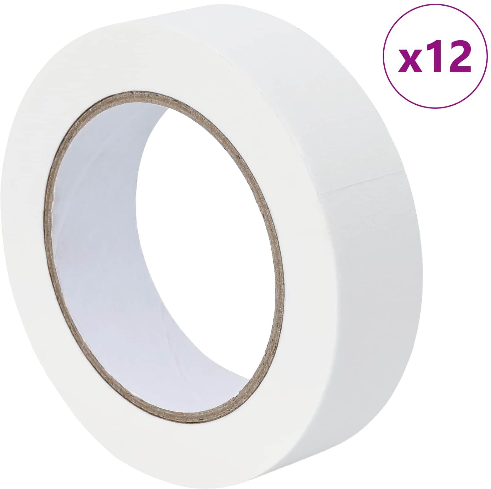 vidaXL Rubans de masquage pour peintre 12 pc Blanc 30mm x 50m Papier