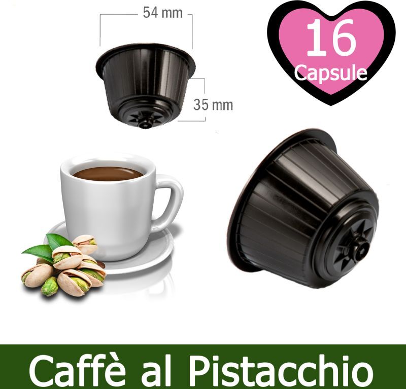 Caffè Kickkick 16 Caffè Al Pistacchio Nescafè Dolce Gusto Capsule Compatibili
