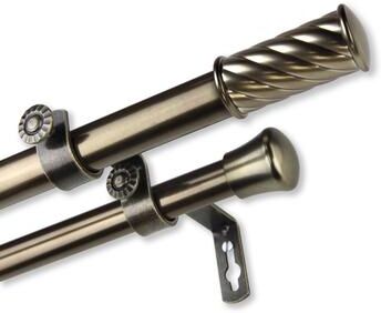 InStyleDesign Handle Adjustable Double Curtain Rod