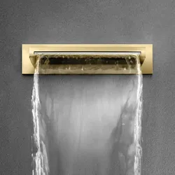 Herzbach LIVING SPA Schwall-Wandauslauf XL 30.697000.1.03 Aufputz PVD Gold