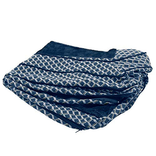 FurHaven Vervangende hoes voor hondenbed, pluche bankmodel, Diamond Blue, Jumbo (XL)