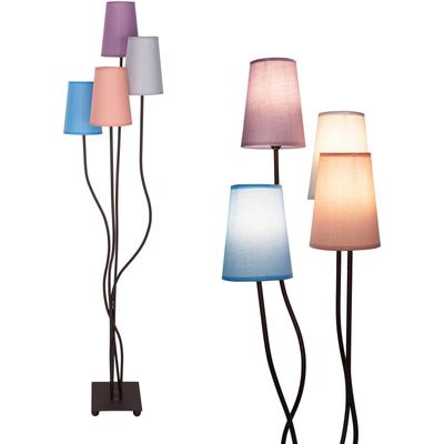 NÄVE Stehlampe "BOHO", bunt (braun, bunt), 4, Ø 34cm H: 140cm, 1 Stk., Leuchten, Inkl. Fußschalter, Stehlampe