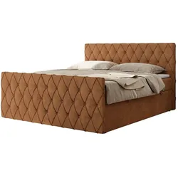 Boxbett mit Bettkasten  ¦ orange ¦ Maße (cm): B: 121 H: 110