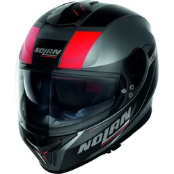Nolan N80-8 Mandrake N-Com, Integralhelm - Matt Grau/Schwarz/Rot - L