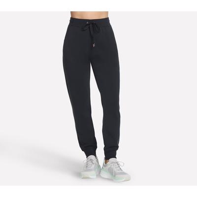 Jogginghose SKECHERS "SKECHLUXE ELEVATE JOGGER", Damen, Gr. XXXL(54), N-Gr, schwarz (bold schwarz), Obermaterial: 53% Viskose, 39% Polyester, 8% Elasthan, Hosen Jogginghose, aus SKECHWEAVE ELEVATE™-Stoff, konisch zulaufendes Bein