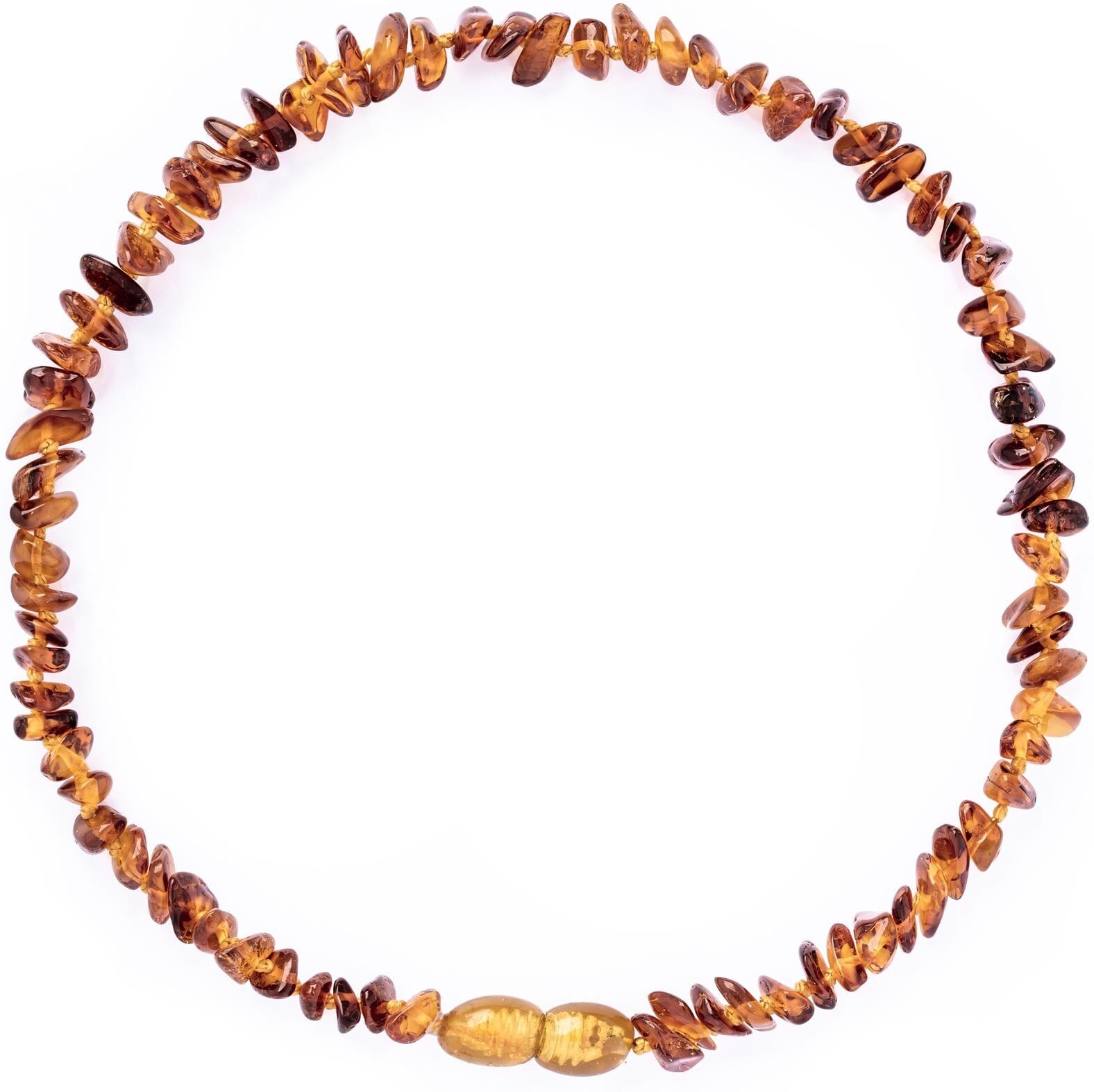 Kette ohne Anhänger ZEWI BÉBÉ-JOU "Baby", Mädchen, Gr. Bernstein, L: 30, braun (weiß, neutral), Halsketten Kette ohne Anhänger weiß, neutral Bernstein, L: 30