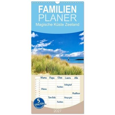 Familienplaner 2027 - Magische Küste Zeeland mit 5 Spalten (Wandkalender, 21 x 45 cm) CALVENDO