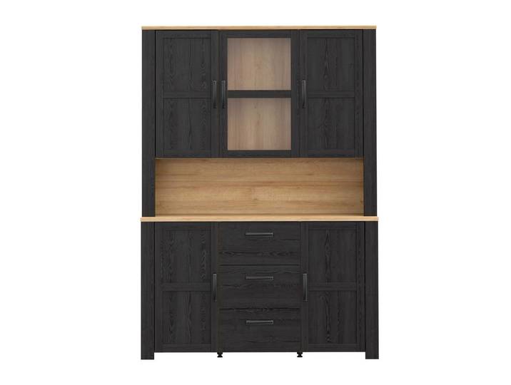 PREISBRECHER Buffet BOHOL in Eiche Dekor / Cabezone - 146,1x205,4x42cm (BxHxT)