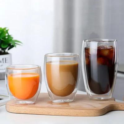 Uplift Treasures Double Wall Heat Resistant Glass Cup 450ml 4pcs