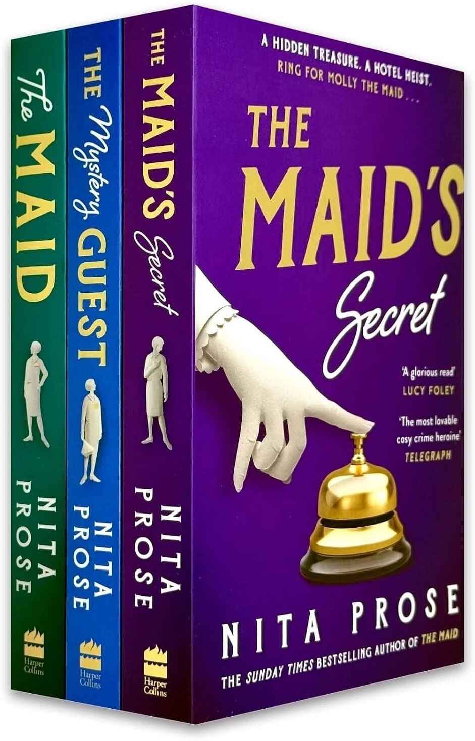HarperCollins Molly the Maid Mystery Series by Nita Prose - 3 Book Paperback Set - The Maid, The Mystery Guest & The Maid's Secret - Bestselling Cosy Crime Fiction
