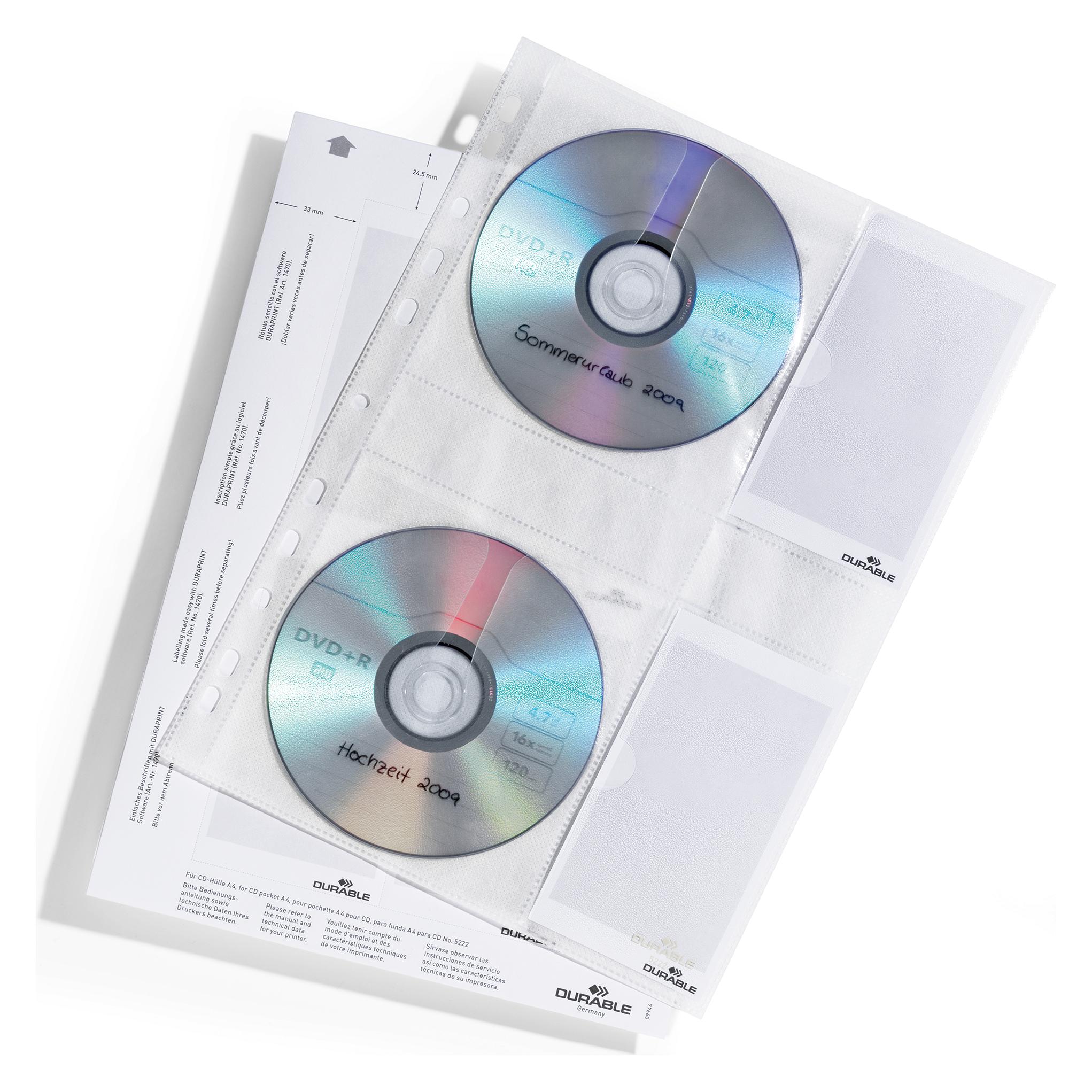 Durable CD/DVDOrganizerHüllen (CD Player) (522219)