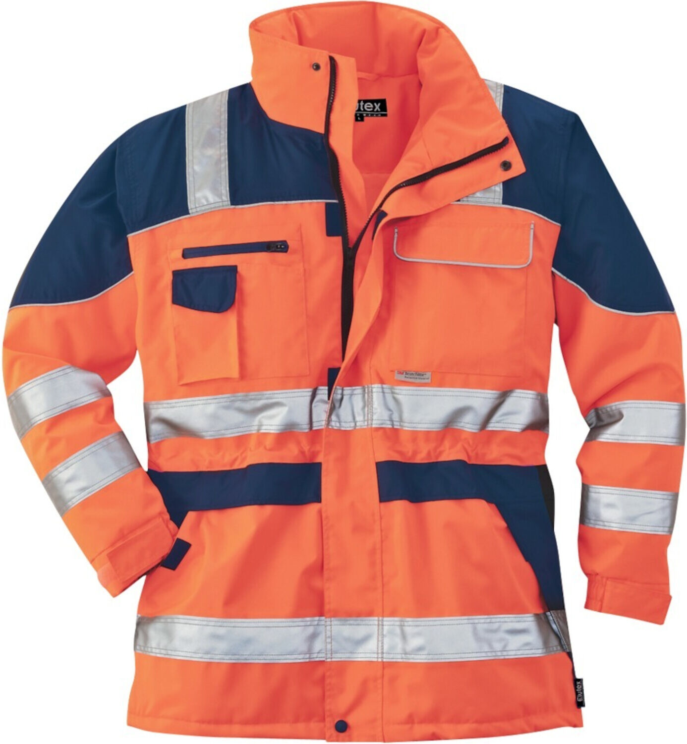 SCHEIBLER Warnparka, Gr. S, orange/blau