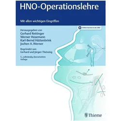 HNO-Operationslehre, Fachbücher von Karl-Bernd Hüttenbrink, Werner G. Hosemann, Gerhard Rettinger, Jochen Alfred Werner
