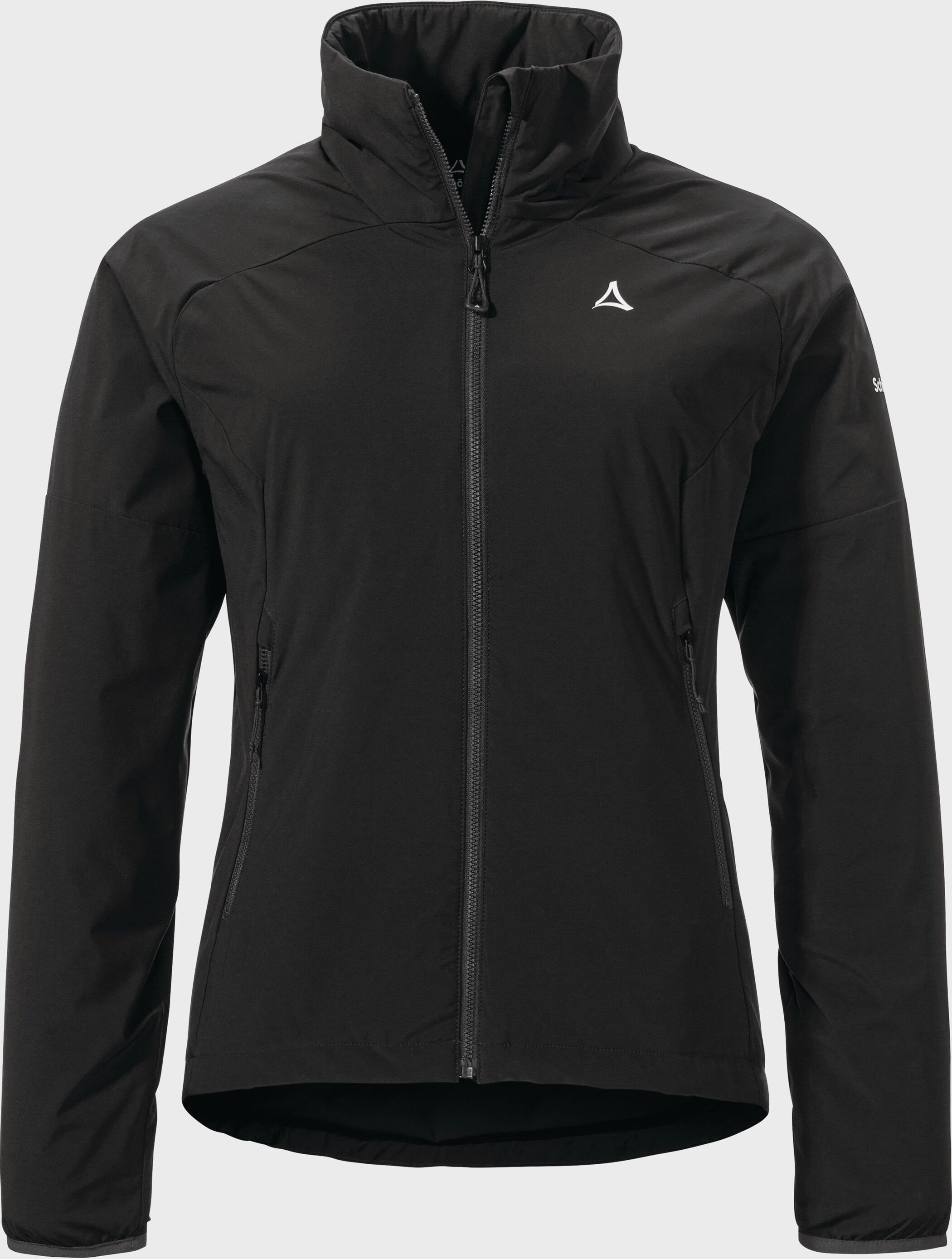 Outdoorjacke SCHÖFFEL "Bike Ins Jacket Style Salza WMS", Damen, Gr. 42, schwarz (9990, schwarz), Oberstoff: 90% Polyester, 10% Elasthan. (Coating: Polyurethan). Futter: 90% Polyester, 10% Elasthan. (Coating: Polyurethan). Wattierung: 100% Polyester, regul